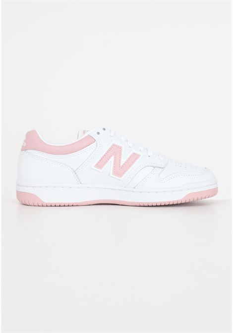 Sneakers bianca e rosa da donna modello 480 NEW BALANCE | BB480LOWHITE-PINK